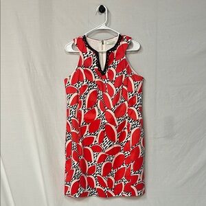 Jade Melody Tam Red and Black Patterned Dress